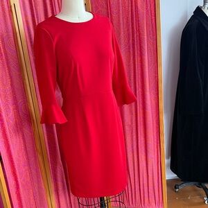 Donna Morgan Red Long Sleeve Dress
